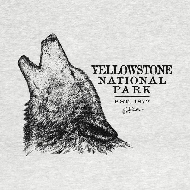 Yellowstone National Park Howling Wolf by jcombs